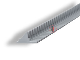 Zeige Details für Rasterprofil A030 selbstklebend Bild von Rasterprofil A030 selbstklebend