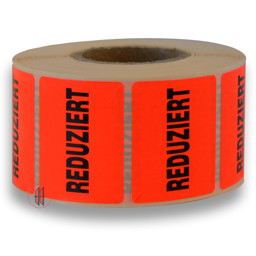 Zeige Details für Klebeetiketten leuchtrot auf Rolle 600 Stück Bild von Klebeetiketten leuchtrot auf Rolle 600 Stück