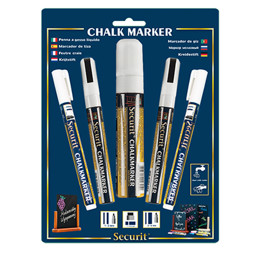 Zeige Details für Flüssigkreidemarker (5er Set) Bild von Flüssigkreidemarker (5er Set)