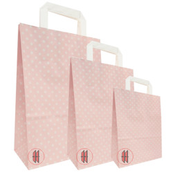 Zeige Details für Papiertragetasche Points rosa (25/50/250 Stück) Bild von Papiertragetasche Points rosa (25/50/250 Stück)