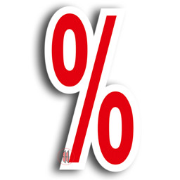 Zeige Details für Aufsteller Prozentzeichen Bild von Aufsteller Prozentzeichen