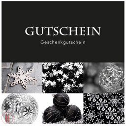 Bild von Geschenkgutschein schwarz/silber (12 Stück)