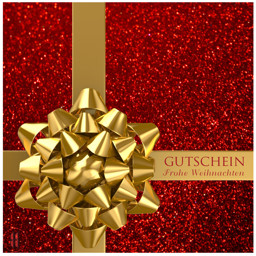 Bild von Geschenkgutschein red Glitter (12 Stück)