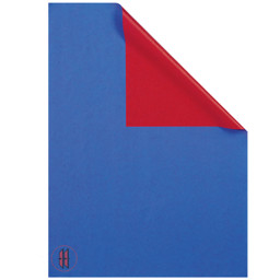 Zeige Details für Geschenkpapier zweifarbig blau/rot Bild von Geschenkpapier zweifarbig blau/rot