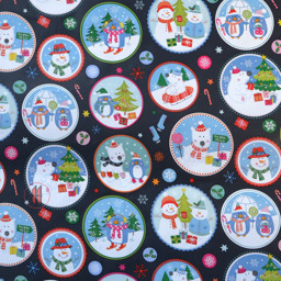Zeige Details für Geschenkpapier Schneekugeln Bild von Geschenkpapier Schneekugeln