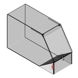 Zeige Details für Acrylglasschütte B150 H250 T400mm Bild von Acrylglasschütte B150 H250 T400mm