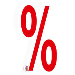 Zeige Details für Ankleber % rot Bild von Ankleber % rot