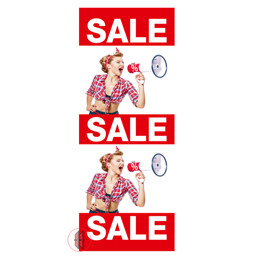 Zeige Details für Papier-Banner einseitig 48x138cm SALE  Bild von Papier-Banner einseitig 48x138cm SALE
