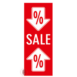 Zeige Details für Papier-Banner einseitig 48x138cm SALE /Prozentzeichenpfeile Bild von Papier-Banner einseitig 48x138cm SALE /Prozentzeichenpfeile