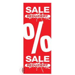 Zeige Details für  Papier-Banner einseitig 48x138cm SALE Reduziert Prozentzeichen Bild von  Papier-Banner einseitig 48x138cm SALE Reduziert Prozentzeichen