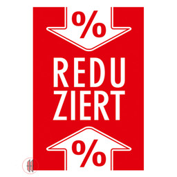Zeige Details für Banner für Kundenstopper A1 Reduziert / Prozentzeichenpfeile Bild von Banner für Kundenstopper A1 Reduziert / Prozentzeichenpfeile