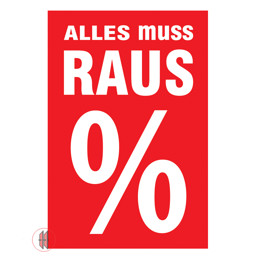 Bild von Banner für Kundenstopper A1 Alles muss Raus