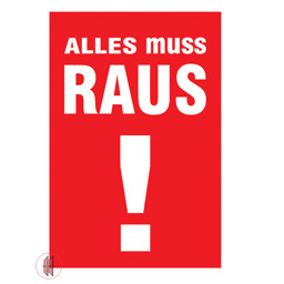 Zeige Details für Banner für Kundenstopper A1 Alles muss Raus! Bild von Banner für Kundenstopper A1 Alles muss Raus!