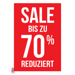 Zeige Details für Banner für Kundenstopper A1 Sale bis zu 70 % Reduziert Bild von Banner für Kundenstopper A1 Sale bis zu 70 % Reduziert