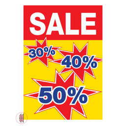 Zeige Details für Banner für Kundenstopper A1 SALE 30% 40% 50% Bild von Banner für Kundenstopper A1 SALE 30% 40% 50%
