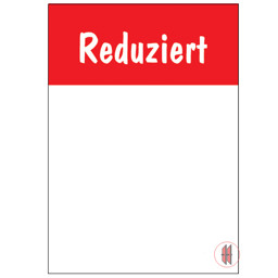 Zeige Details für Rahmenschild Reduziert oben (10 Stück) Bild von Rahmenschild Reduziert oben (10 Stück)