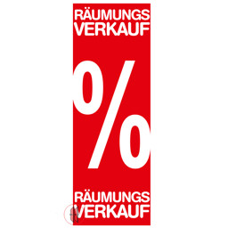 Bild von Papier-Banner einseitig 48x138cm Räumungsverkauf