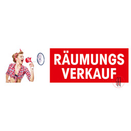 Zeige Details für Plakatstreifen Räumungsverkauf Bild von Plakatstreifen Räumungsverkauf