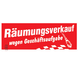 Zeige Details für Ankleber Räumungsverkauf wegen Geschäftsaufgabe Bild von Ankleber Räumungsverkauf wegen Geschäftsaufgabe