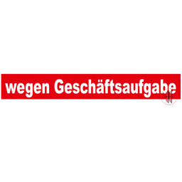 Zeige Details für Ankleber  wegen Geschäftsaufgabe Bild von Ankleber  wegen Geschäftsaufgabe