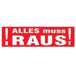 Bild von Ankleber Alles muss raus