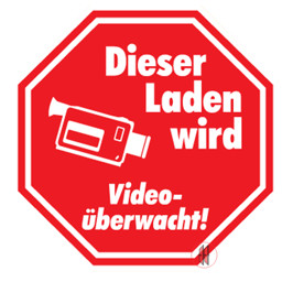 Bild von Ankleber "Dieser Laden wird Videoüberwacht!"