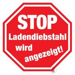 Bild von Ankleber "Stop Ladendiebstahl wird angezeigt"