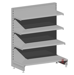 Zeige Details für Stirnregal Tegometall H120 mit Fachböden Bild von Stirnregal Tegometall H120 mit Fachböden