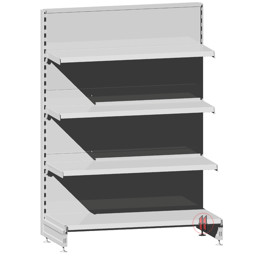 Zeige Details für Stirnregal Tegometall H140 mit Fachböden Bild von Stirnregal Tegometall H140 mit Fachböden