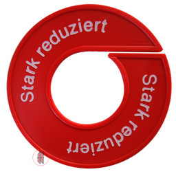 Zeige Details für Ringscheibe mit Rand in Rot mit Aufdruck Bild von Ringscheibe mit Rand in Rot mit Aufdruck