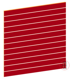 Zeige Details für Lamellenwand Rot inkl. Aluprofile Bild von Lamellenwand Rot inkl. Aluprofile