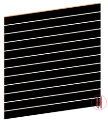 Bild von Lamellenwand Premium schwarz inkl. Aluprofile