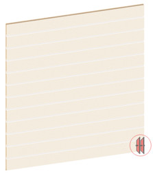 Bild von Lamellenwand Beige matt inkl. Aluprofile