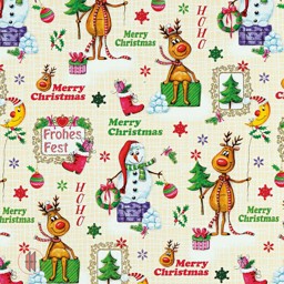 Bild von Geschenkpapier Kids-Merry Christmas-Frohes Fest