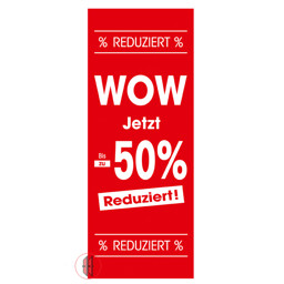 Zeige Details für Papier-Banner einseitig 48x138cm WOW jetzt bis zu 50% Reduziert Bild von Papier-Banner einseitig 48x138cm WOW jetzt bis zu 50% Reduziert
