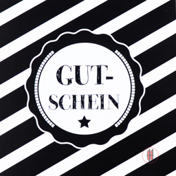 Zeige Details für Geschenkgutscheine schwarz/weiß gestreift Bild von Geschenkgutscheine schwarz/weiß gestreift