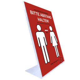 Zeige Details für Hinweisschild A4 hoch - Abstand halten Bild von Hinweisschild A4 hoch - Abstand halten