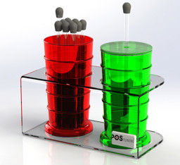 Zeige Details für HygieneStick mit Relingstab und Becher Bild von HygieneStick mit Relingstab und Becher