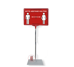 Zeige Details für Infoständer A4 quer - Abstand halten Bild von Infoständer A4 quer - Abstand halten