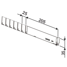 Bild von Fachteiler Vario H35 m. hohem Frontanschlag