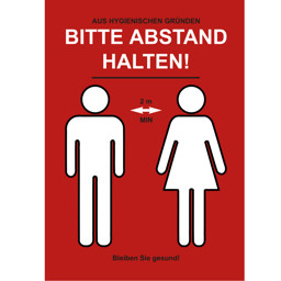 Zeige Details für Plakat Bitte Abstand halten A1 Bild von Plakat Bitte Abstand halten A1