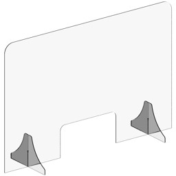 Zeige Details für Niesschutz B900 H600 m. Durchreiche Bild von Niesschutz B900 H600 m. Durchreiche
