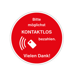 Zeige Details für  Ankleber Bitte kontaktlos bezahlen ø 20cm Bild von  Ankleber Bitte kontaktlos bezahlen ø 20cm