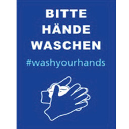 Zeige Details für Fußmatte Bitte Hände waschen B850 H1200mm Bild von Fußmatte Bitte Hände waschen B850 H1200mm