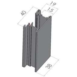 Bild von Labelhalter vorgezogen B38 T15/19 transparent