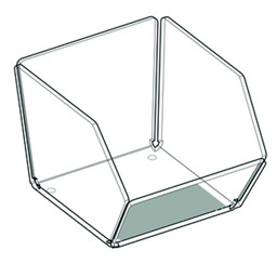 Zeige Details für Warenschütte B150 T122 H173mm transparent Bild von Warenschütte B150 T122 H173mm transparent