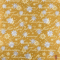 Zeige Details für Geschenkpapier Frohe Weihnachten gold Bild von Geschenkpapier Frohe Weihnachten gold