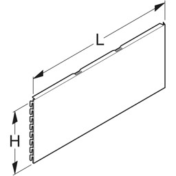 Bild von Rückwand Außenecke 45° Glatt 