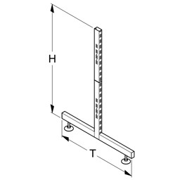 Bild von Gondelständer H140 mit Fußteil H8