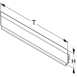 Bild von Sockelblendenabschluss H26 T67 juraweiß